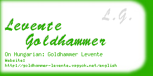 levente goldhammer business card